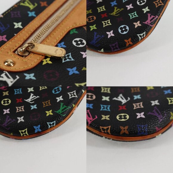 LOUIS VUITTON Monogram Multicolor Pochette GM Pouch Black M60027 LV Auth 127036V - Picture 14 of 15